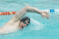 Schnellster Sprinter: Thiemo Rosenow (88) vom 1. PSV gewann in �berzeugender Manier beide Super-Sprints �ber 50m Freistil (0:24,19) und 50m Schmetterling (0:26,64).